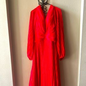 Red formal chiffon dress never worn